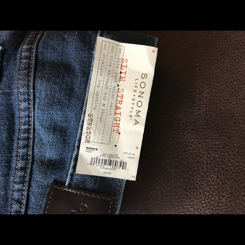 Men's Sonoma slim straight jeans 36x 32.
